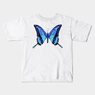 blue butterfly Kids T-Shirt